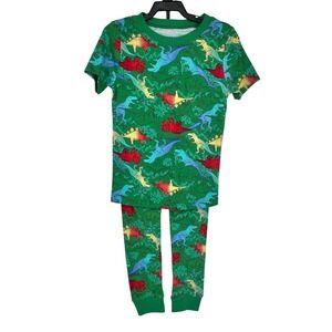 NWT Wonder Nation Dinosaur Pajama Set Boys 5T Green Victory Snug Fit 2pc PJs